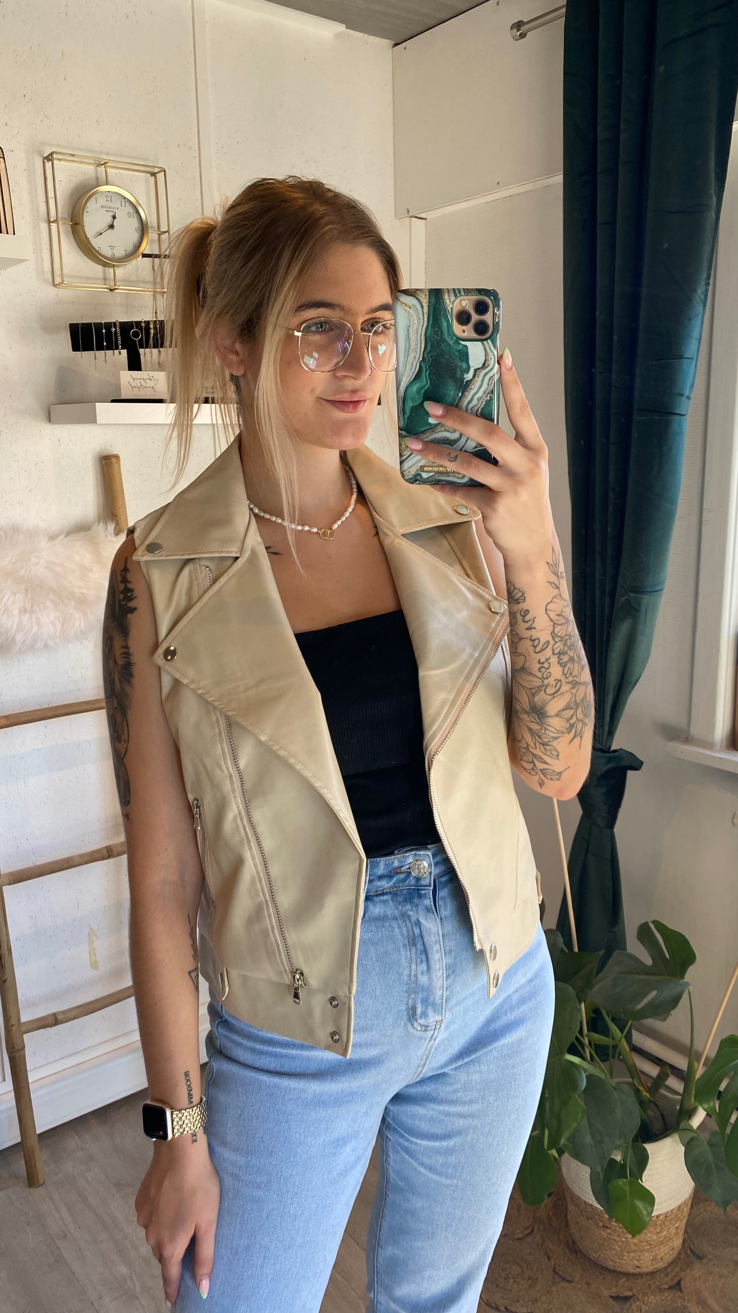 JACKET ZONDER MOUWEN I BEIGE