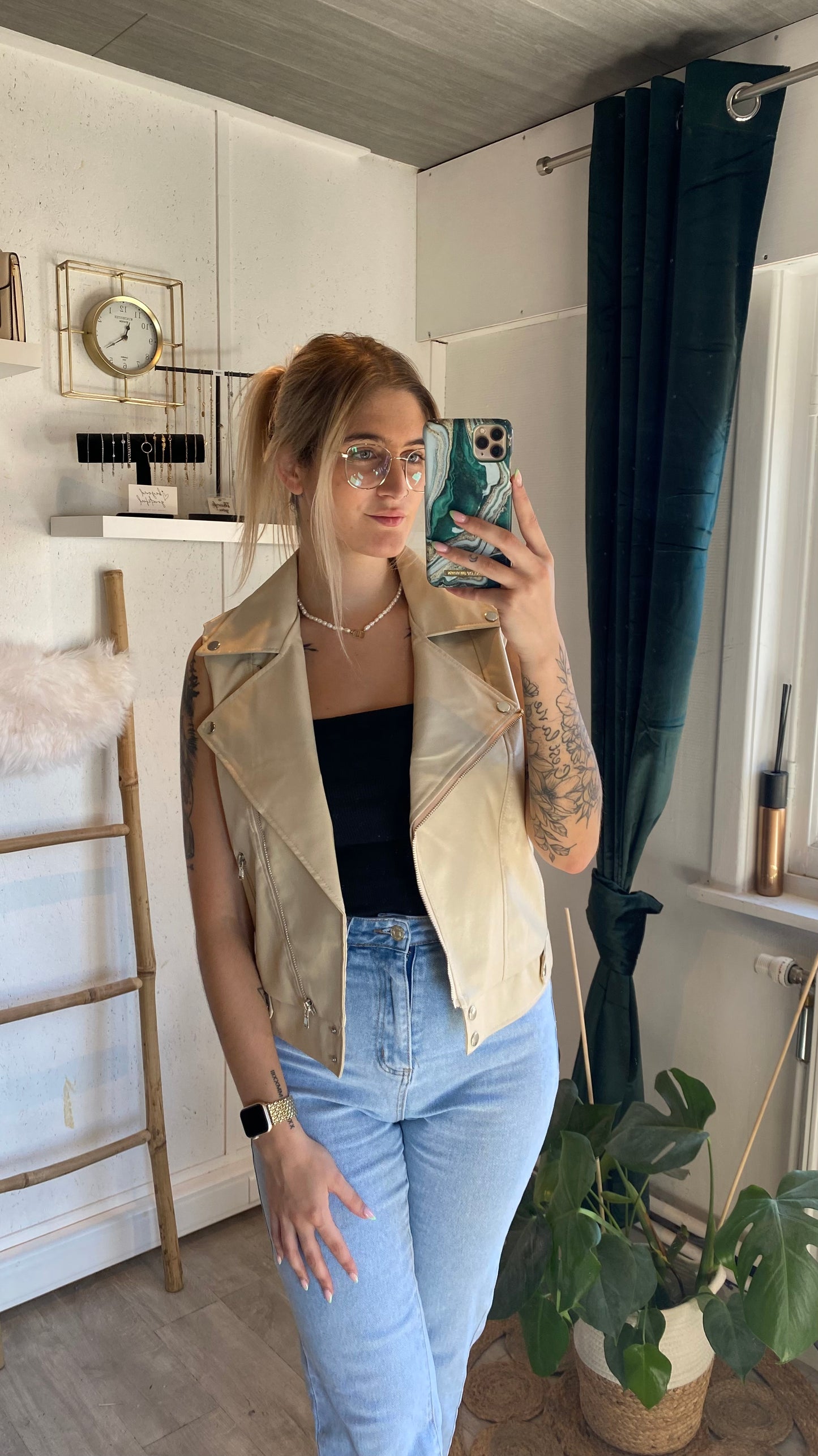 JACKET ZONDER MOUWEN I BEIGE