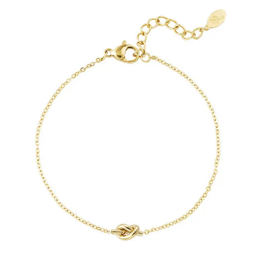 ARMBAND MET KNOOPJE | GOUD