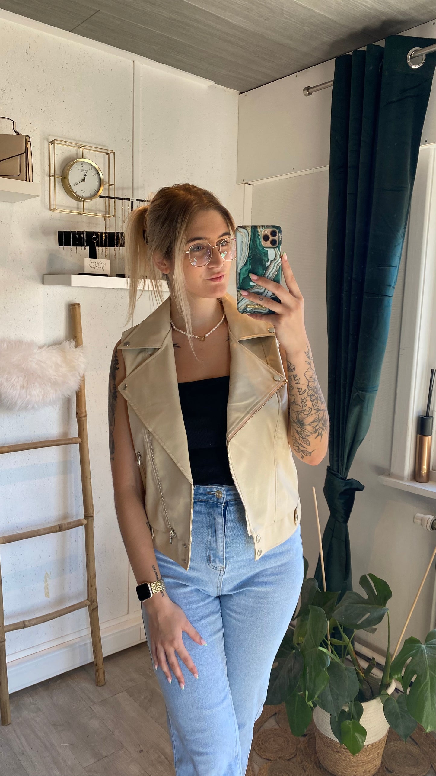 JACKET ZONDER MOUWEN I BEIGE