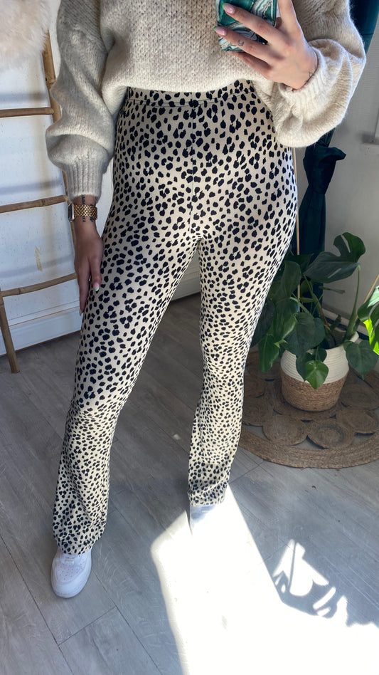 FLARED LEGGING I PANTER PRINT