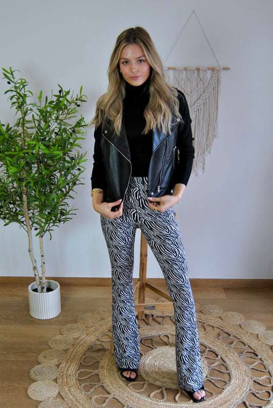 FLARED LEGGING I ZEBRA PRINT