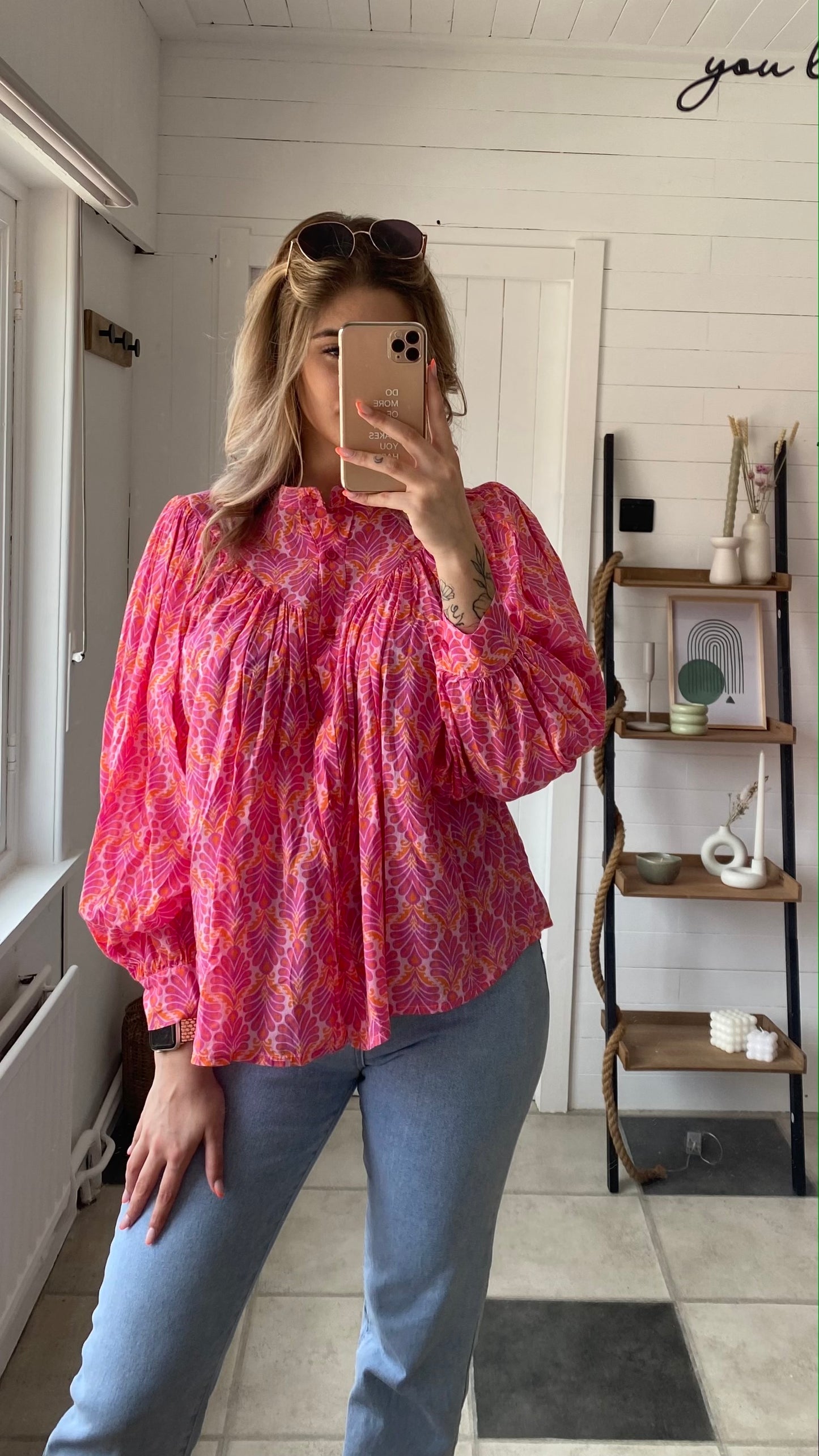 BLOUSE I ROZE PRINT