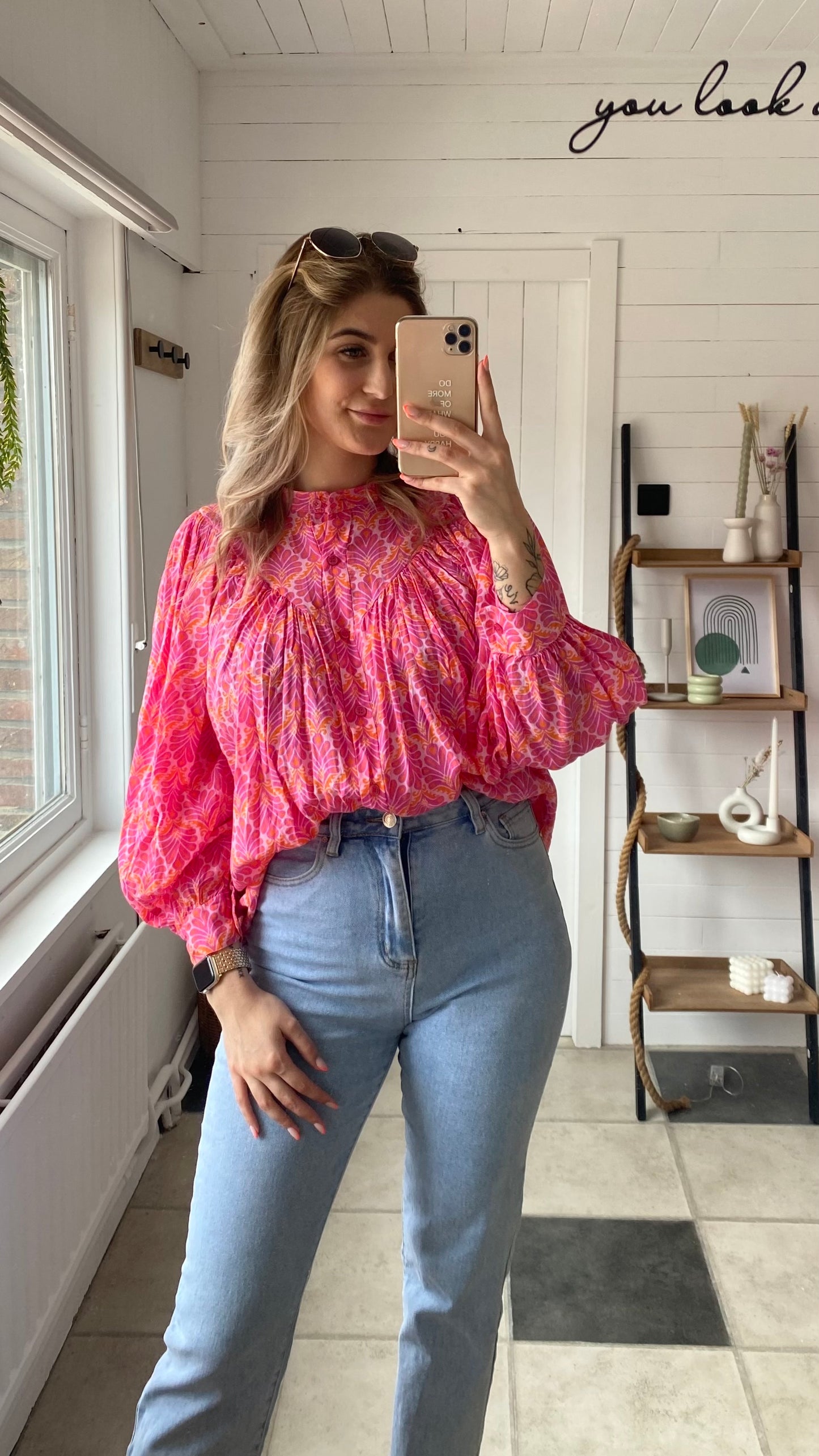 BLOUSE I ROZE PRINT