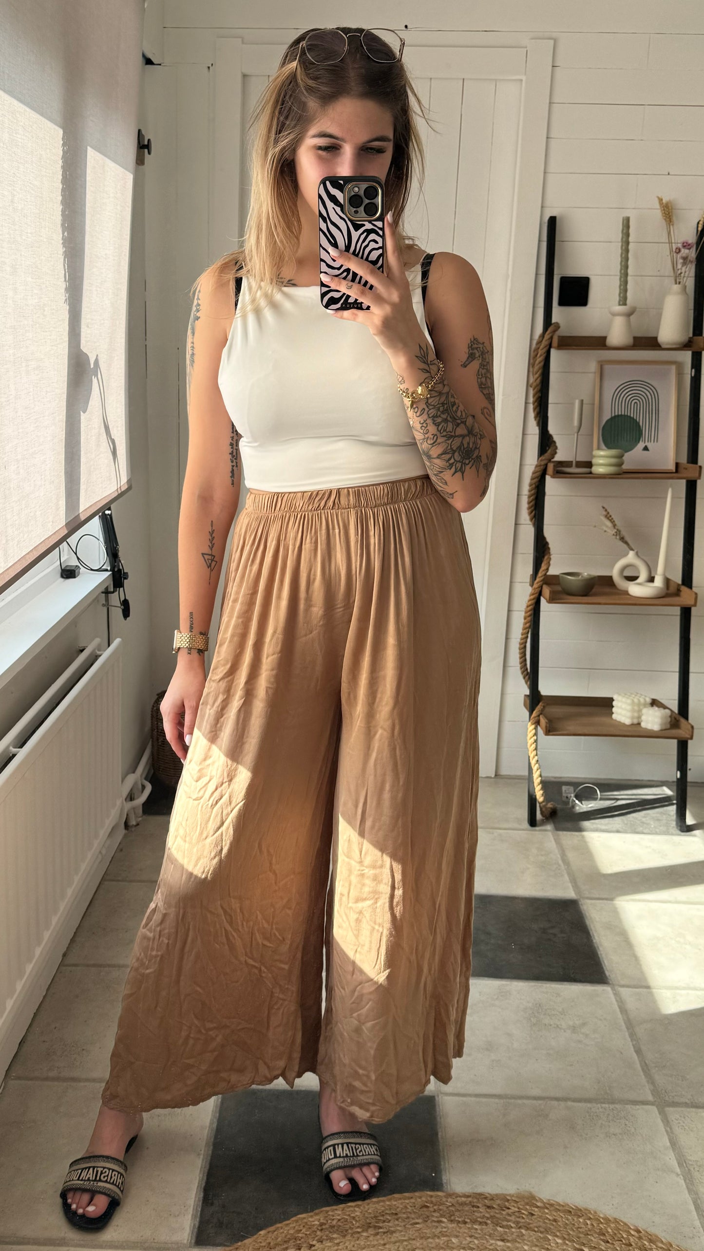 WIJDE LOSSE BROEK I CAMEL