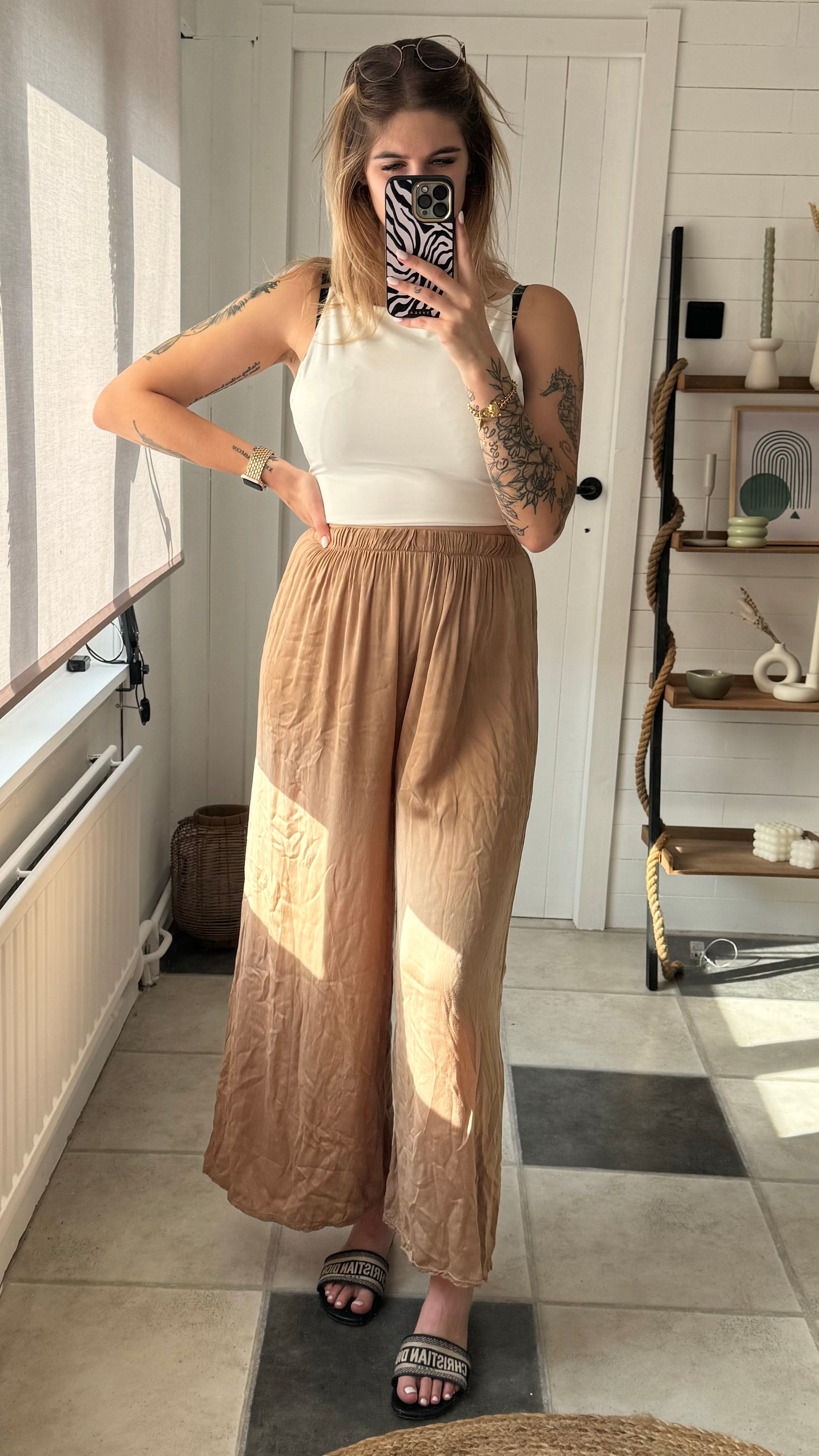 WIJDE LOSSE BROEK I CAMEL