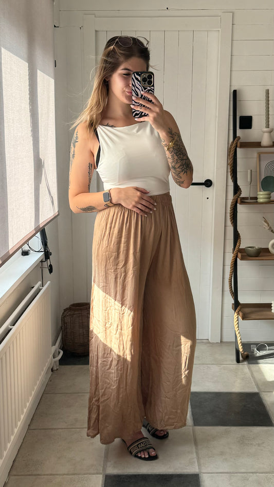 WIJDE LOSSE BROEK I CAMEL