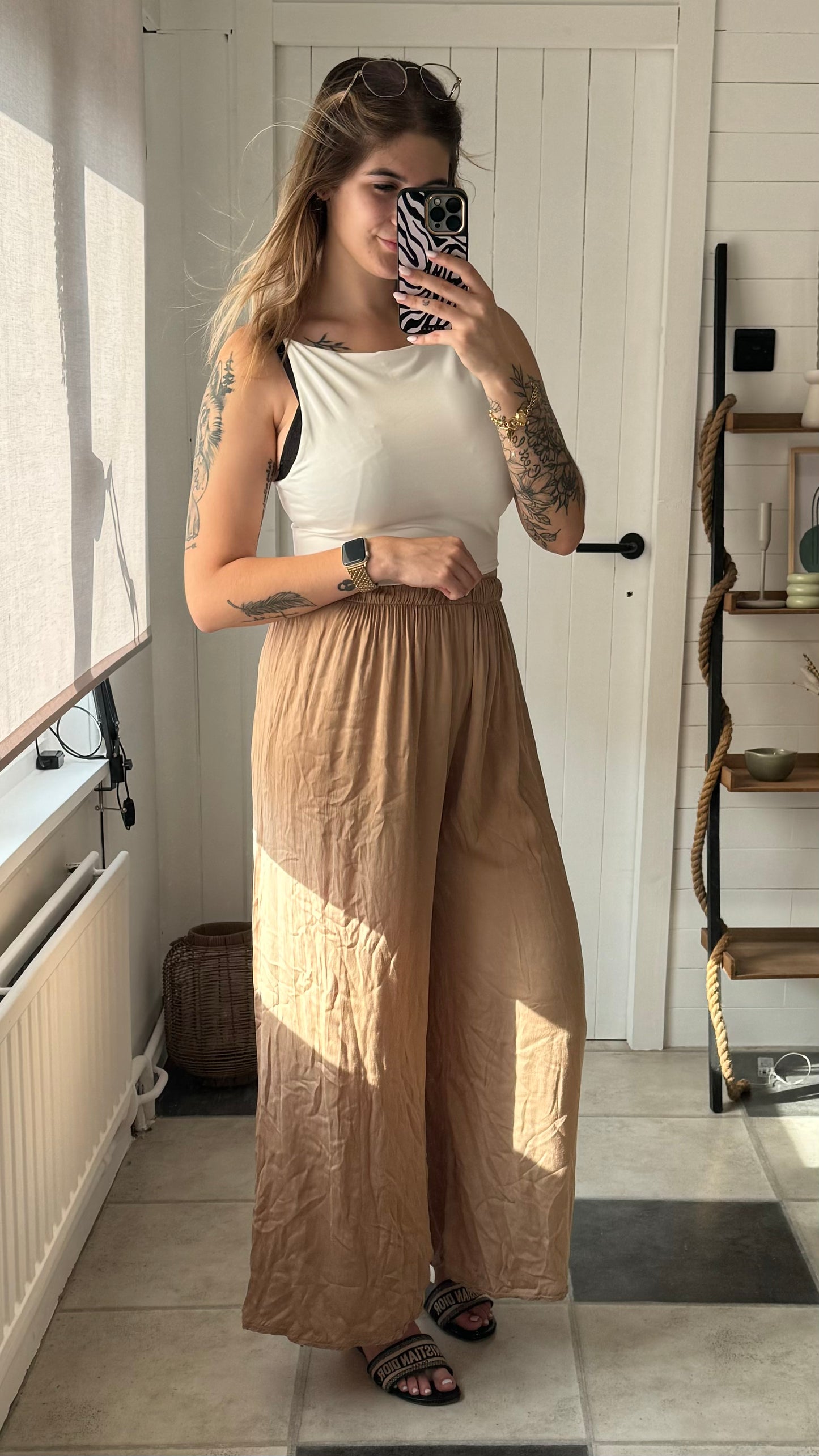 WIJDE LOSSE BROEK I CAMEL