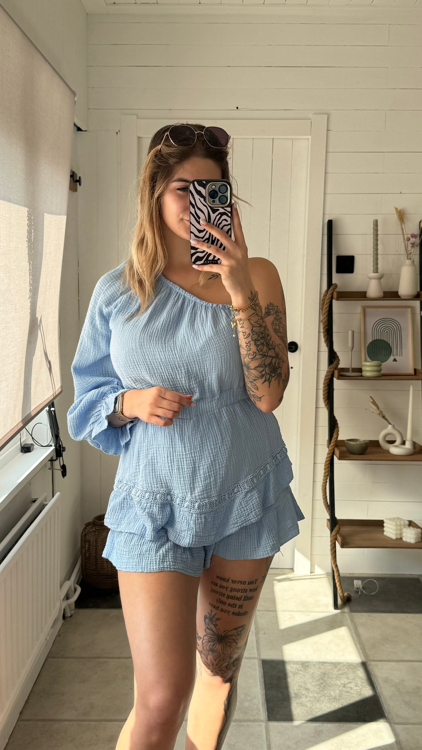 PLAYSUIT I BLAUW